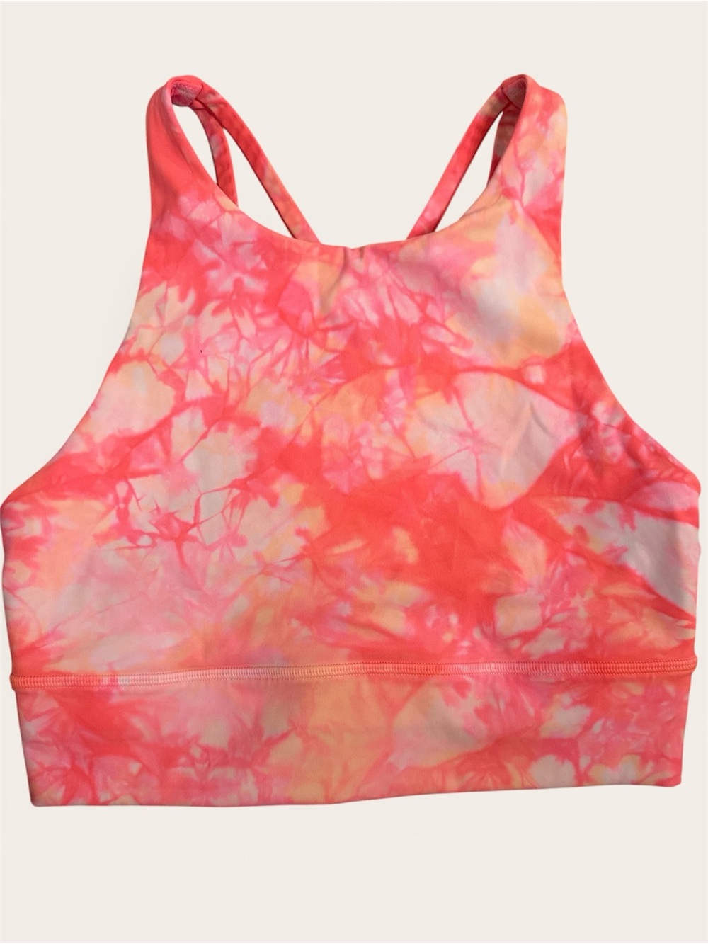 lululemon athletica Pink and Coral Tie-Dye Sports Bra